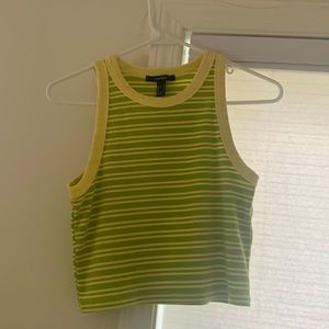 Green and Yellow Striped Tank Top